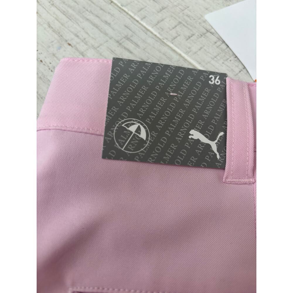 PUMA X AP Men's Pale Pink Pleated 7" Golf Shorts Size 36 - Picture 7 of 9